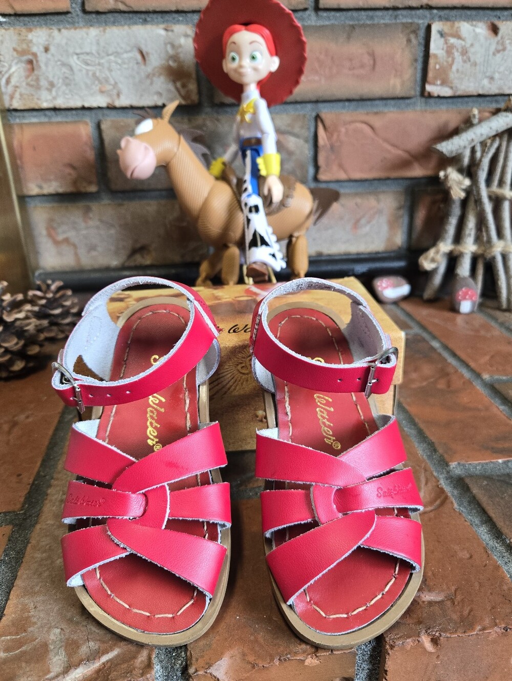 Red Salt Water Sandals by Hoy